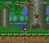 une photo d'Ã©cran de The Magical Quest - Starring Mickey Mouse sur Nintendo Super Nes